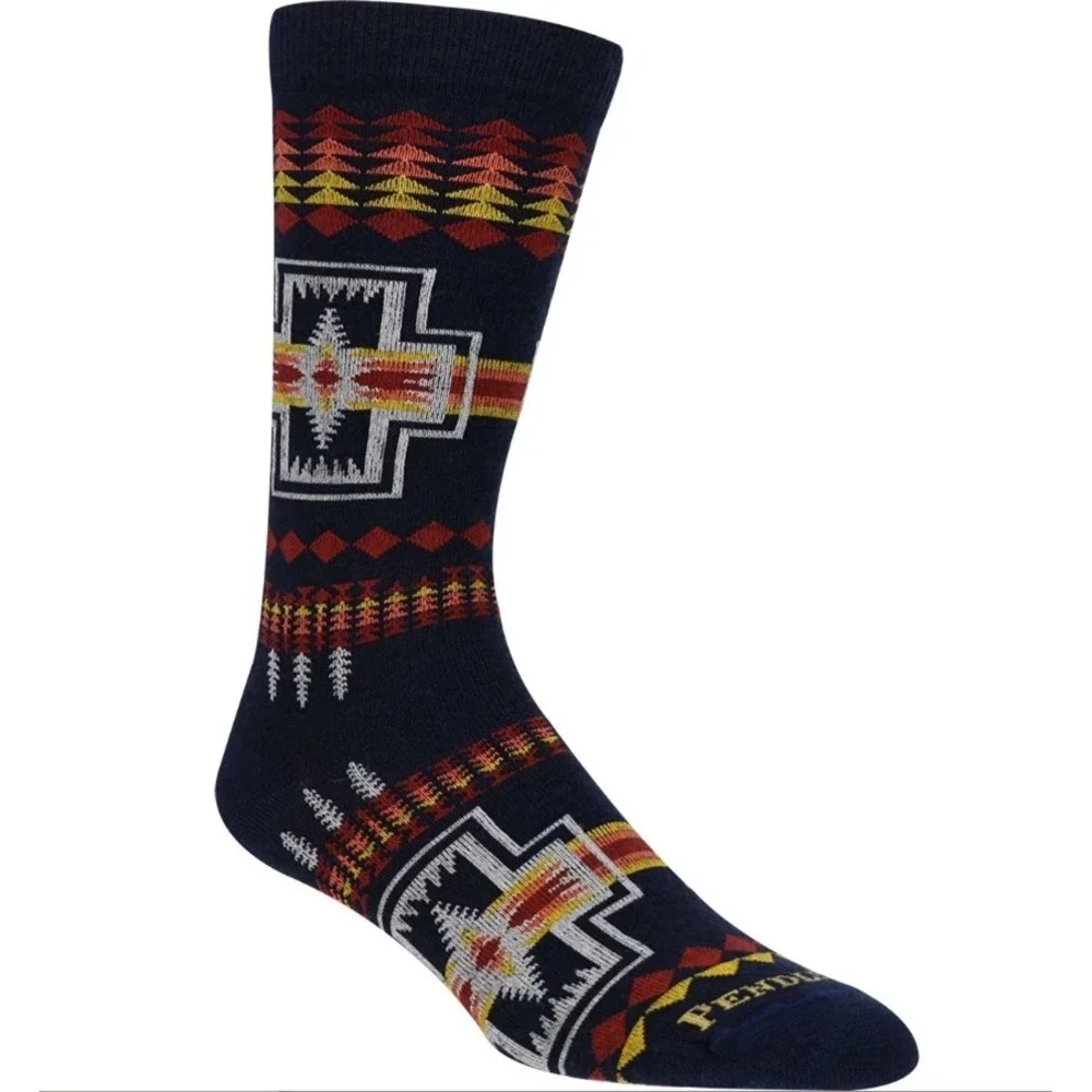 NEW Pendleton Wool Blends Crew Sock Harding /Navy